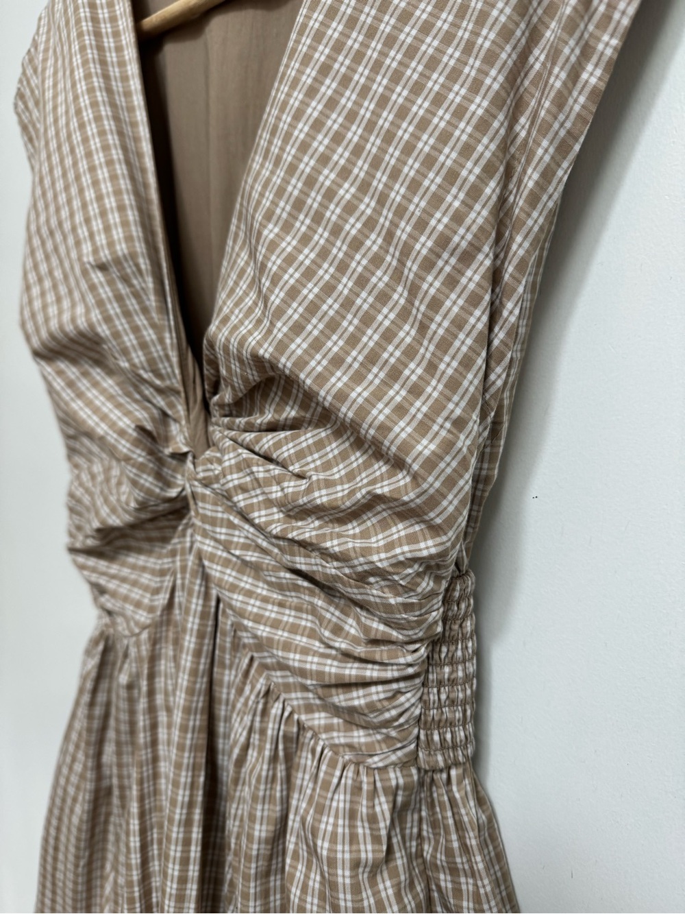 Abercrombie & Fitch Twist Front Gingham Plaid Maxi Dress Women’s XS Summer Party - Picture 4 of 15